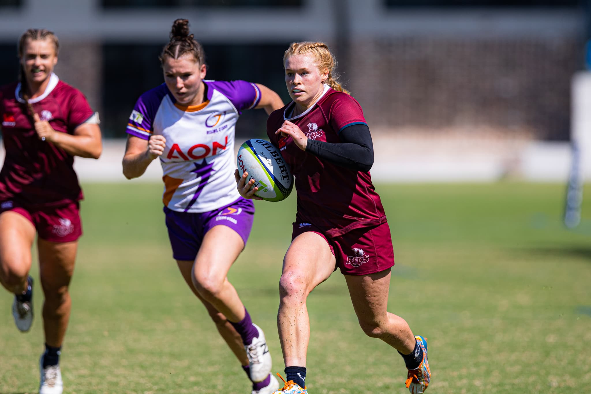 Nat Wright in action for Reds 7s.