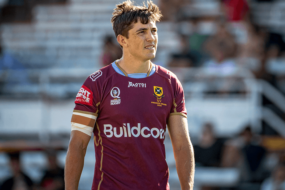 Jock Campbell will return for UQ this weekend. Photo: QRU Media/Brendan Hertel.