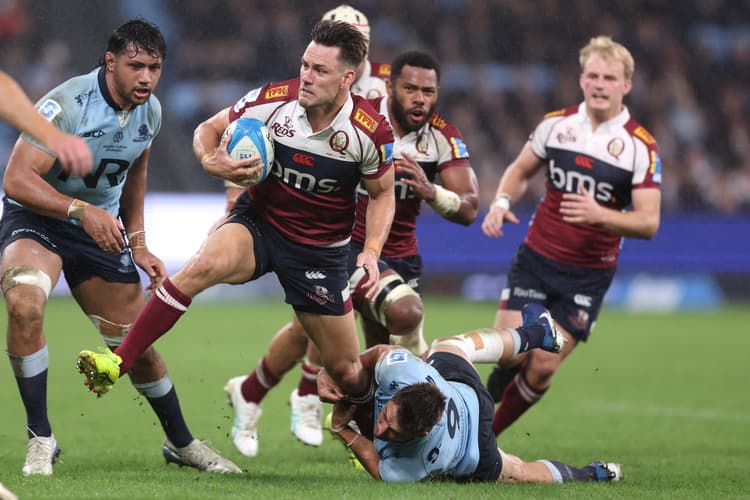 Match-winner Lachie Anderson on the charge for the Reds against the Waratahs in Sydney. Photo: Matt King, Getty Images
