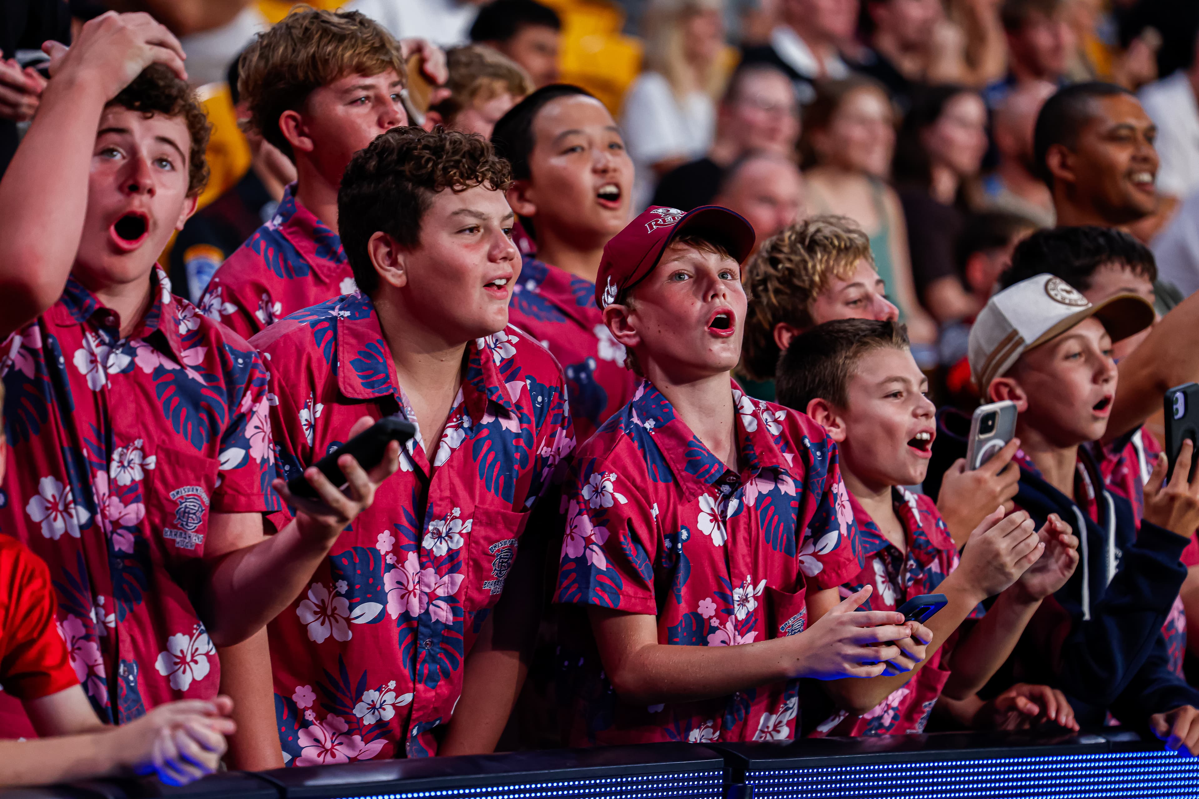 There's nothing like being there...fans lapping up the Reds vs Crusaders action 