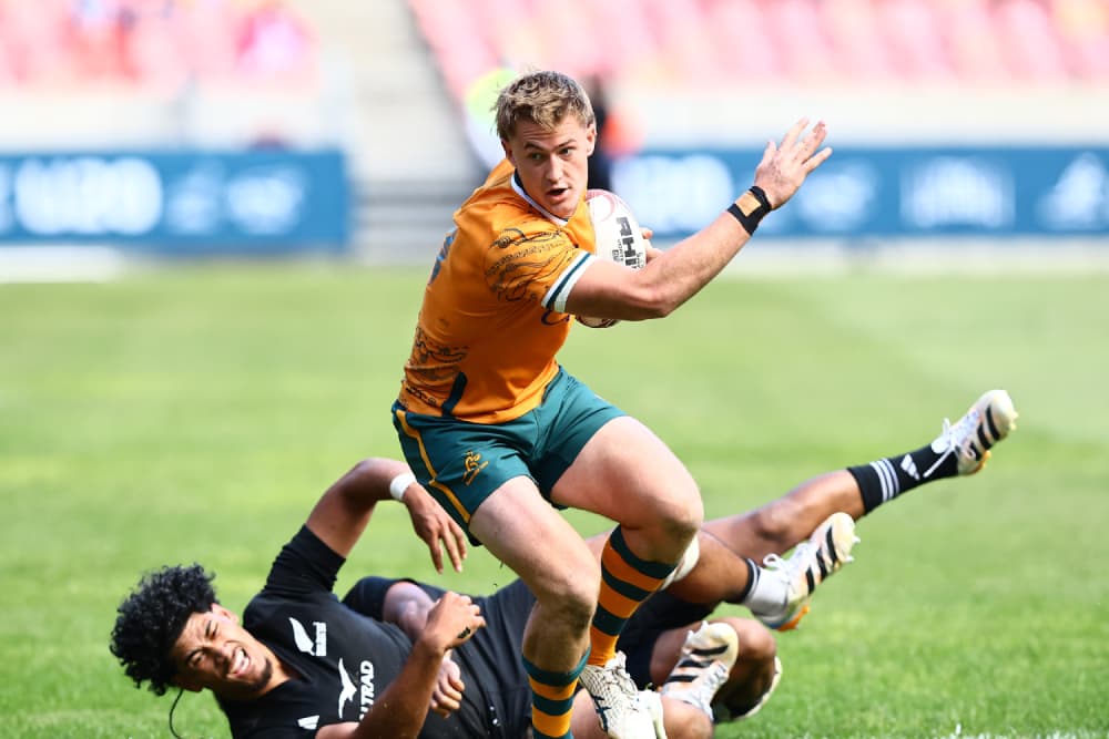 Australia U20 were down to 13 as they fell to New Zealand in the U20 Rugby Championship. Photo: Getty Images