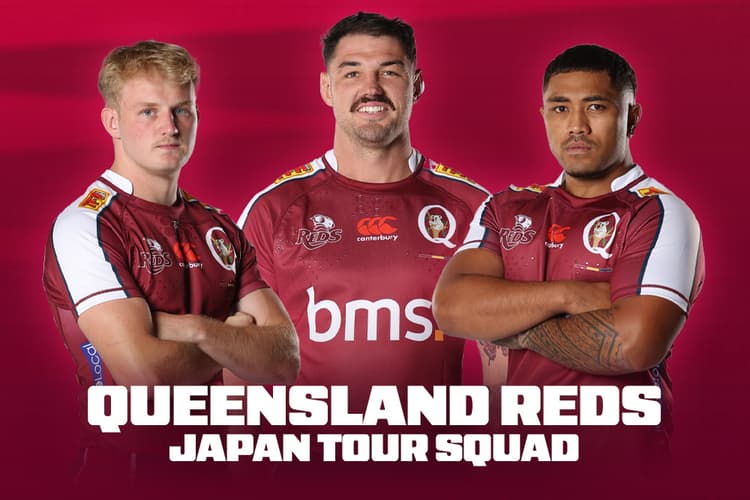 The touring Reds squad boasts over 350 Queensland caps of experience 