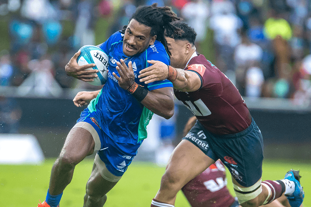 Selestino Ravutaumada takes on the line in Suva. Photo: Getty Images.