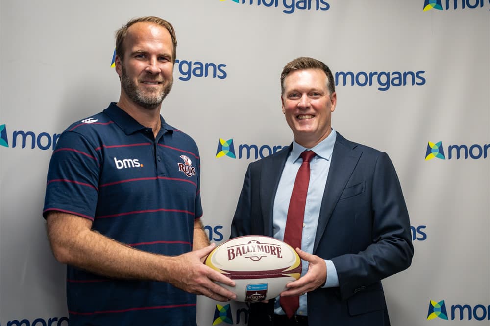QRU Chief Executive David Hanham (left) with Morgans Chief Executive James Macaulay