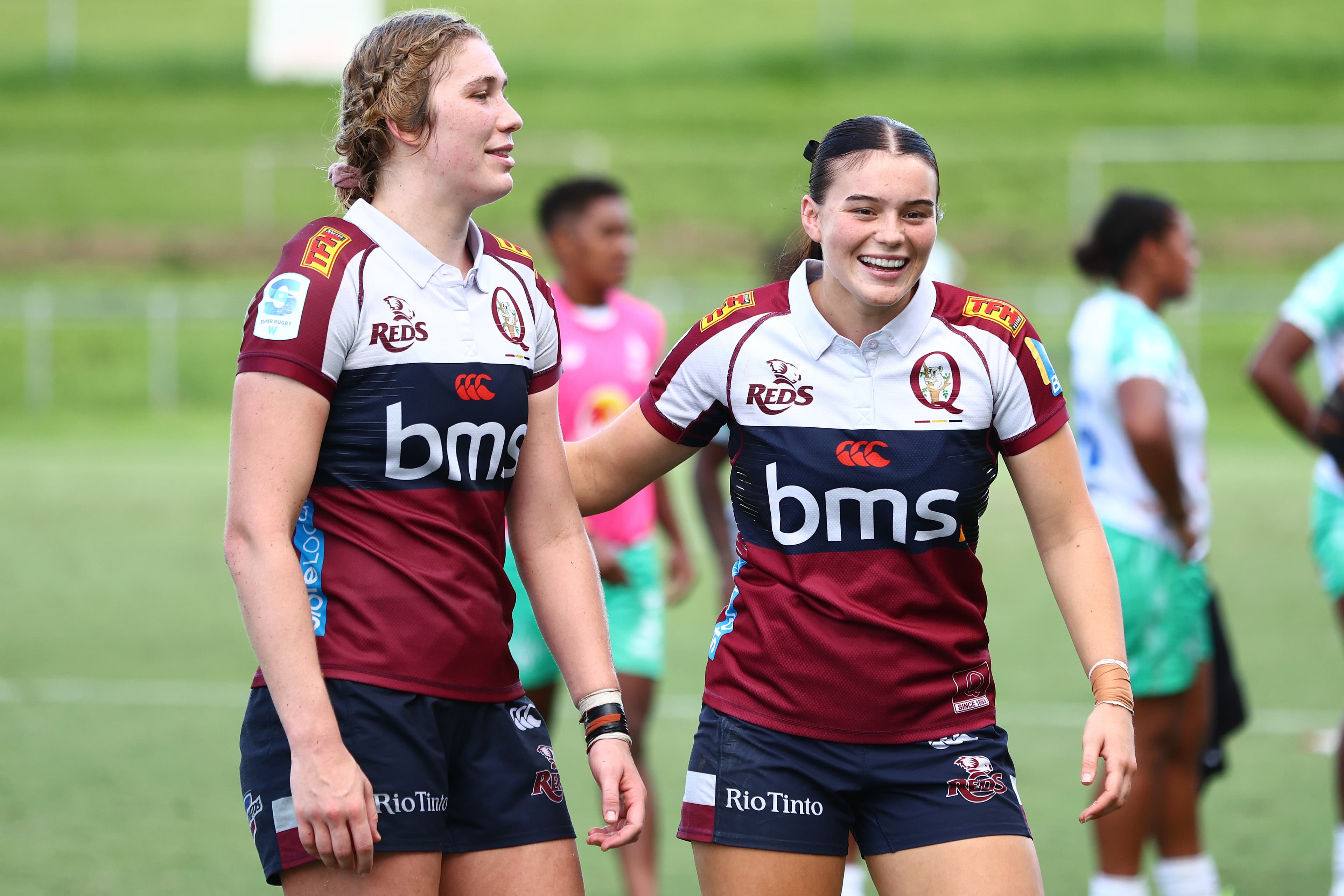 Reds forwards Tiarah Minns (left) and Jemma Bemrose...a big part of 2026