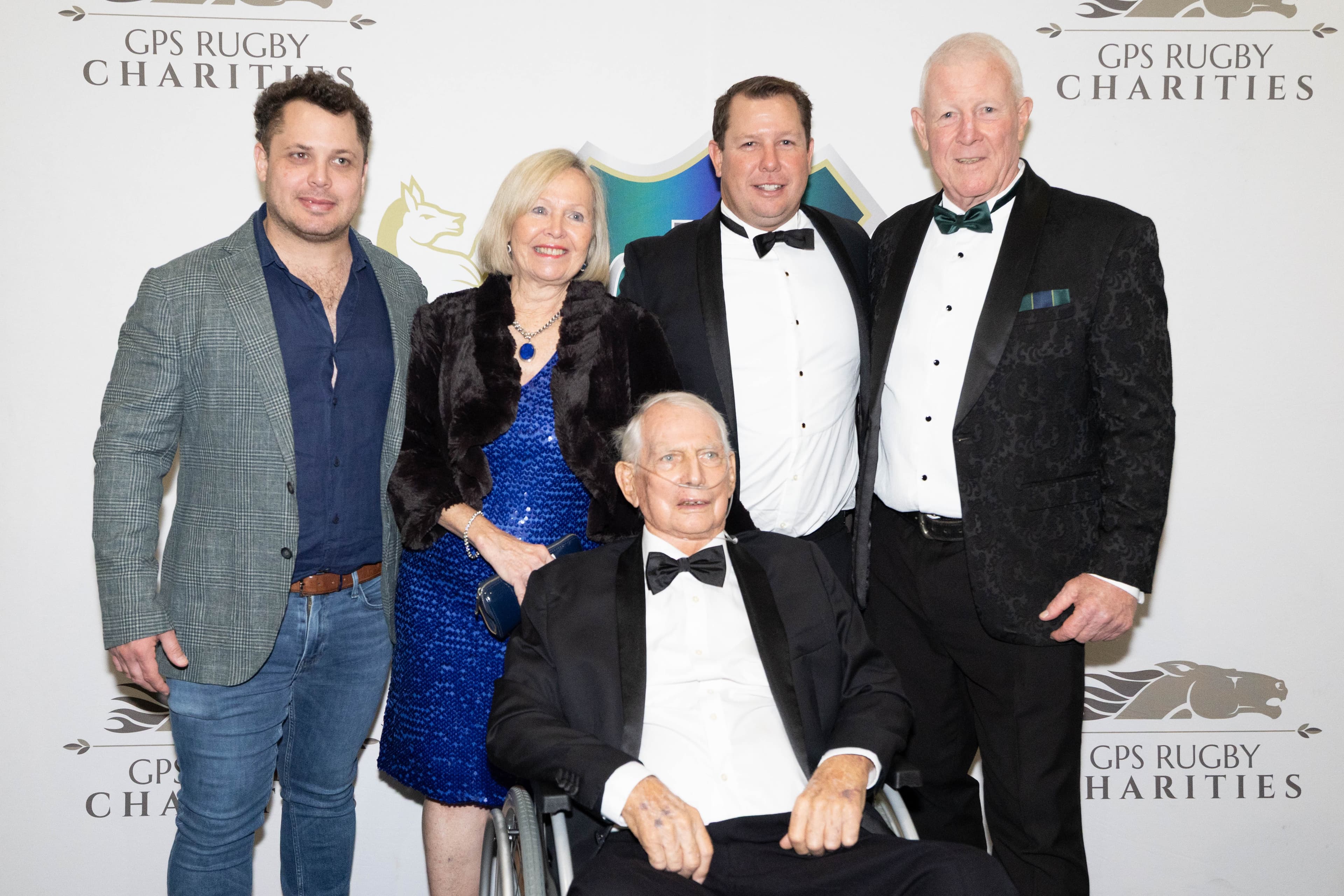 GPS club legend David Park flanked by (from back left) son Dugald, wife Sue, son James and GPS stalwart Lloyd Graham. Photo courtesy: Paul Stone Photography