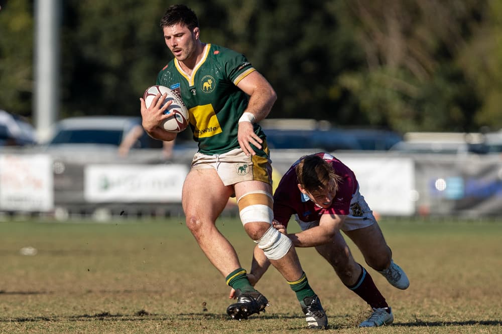 Wests hooker Ethan Dobbins in action against University. Image: QRU Media 