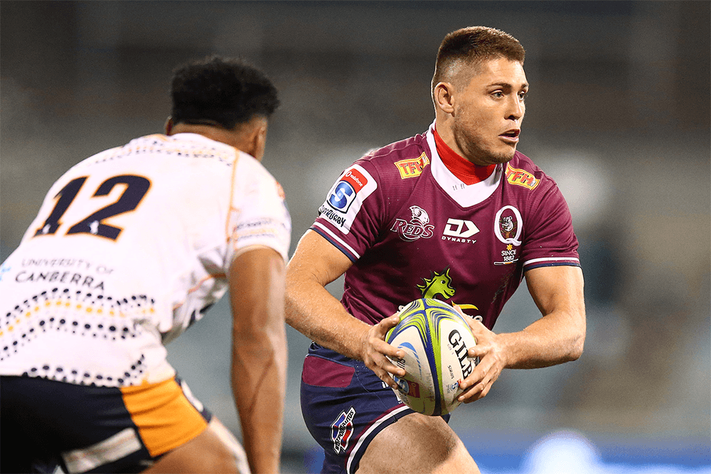 James O'Connor looks for support in Canberra. Photo: Getty Images.