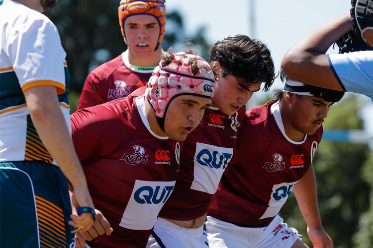 Front-row intensity...the Reds Under-15s of 2023 in action