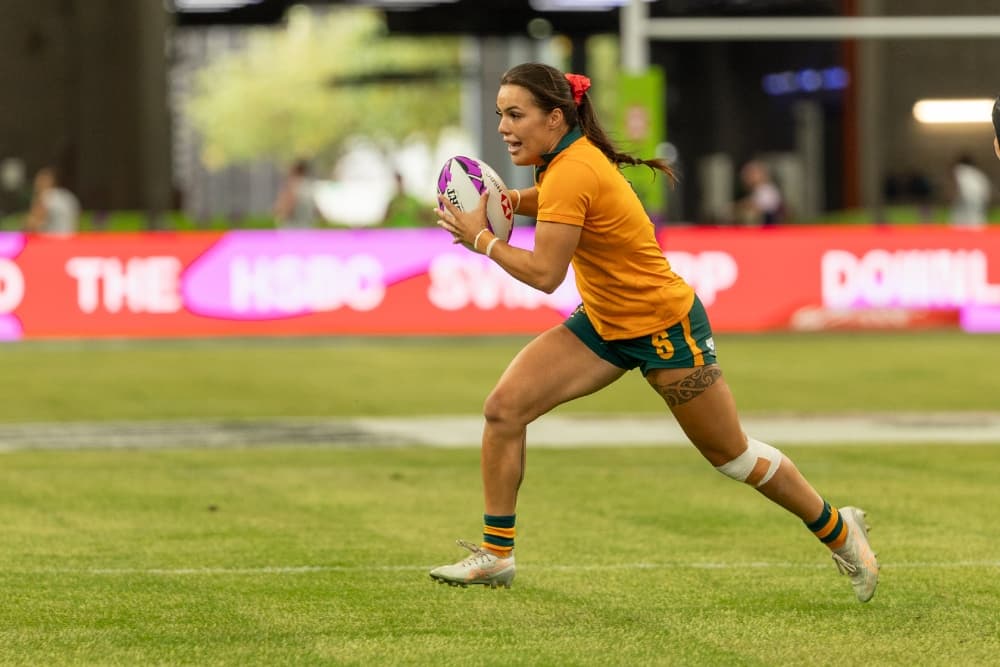 The Australians were no match for a red-hot Black Ferns team in the Singapore Final. Photo: World Rugby