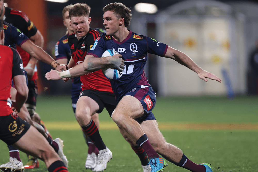 Lawson Creighton carries the ball in Christchurch. Photo: Getty Images.