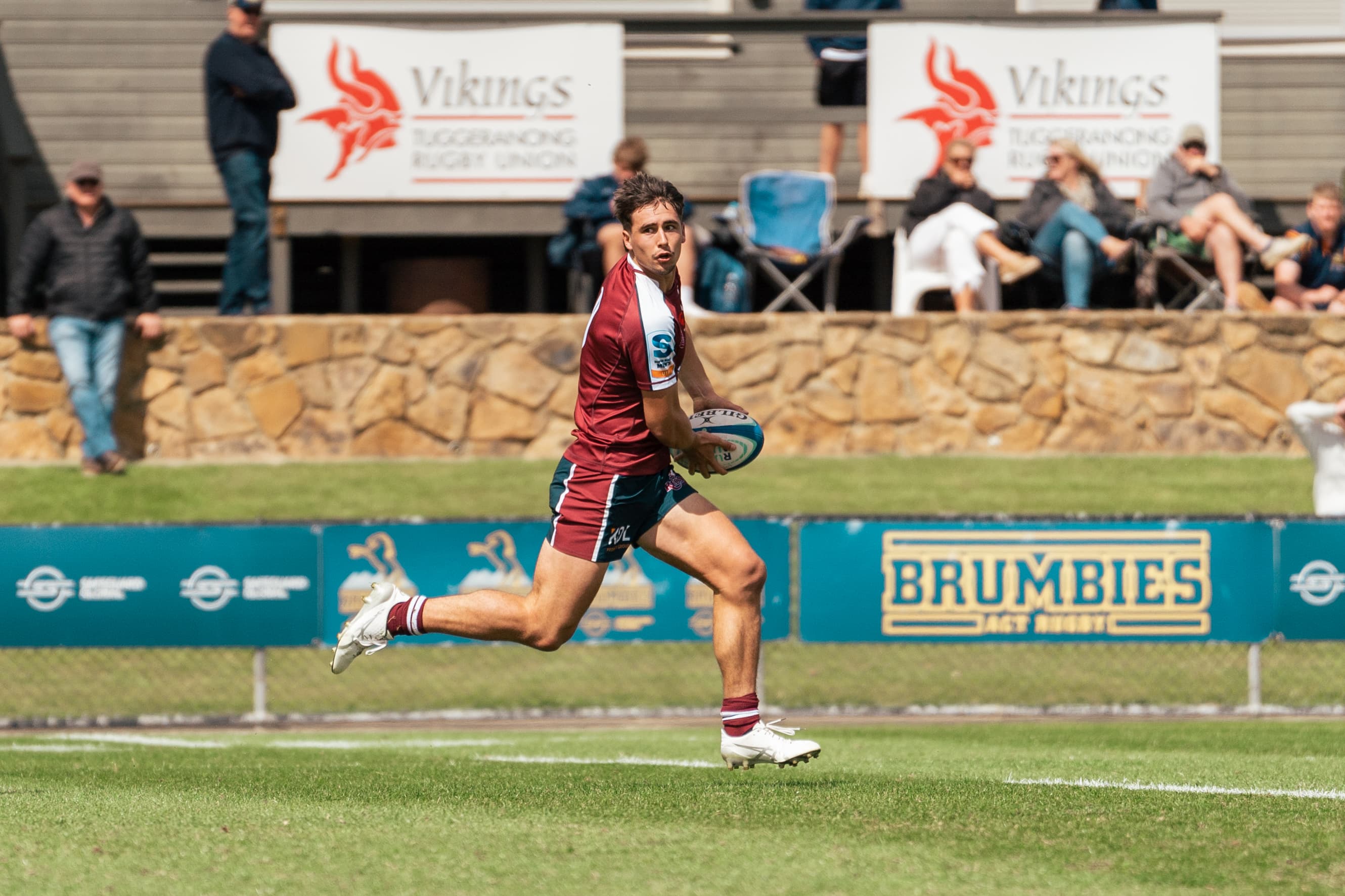 Queensland U19s dangerman James Martens on the attack. Photo: Brumbies Media