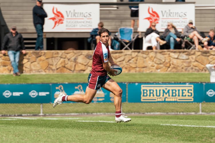 Queensland U19s dangerman James Martens on the attack. Photo: Brumbies Media