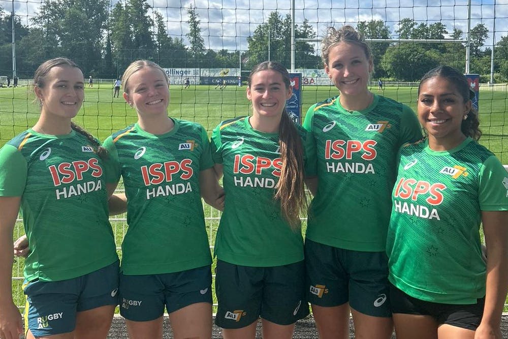 Queenslanders (pictured from left) Ava Wereta, Piper Flynn, Faythe Manera, Emmisyn Wynyard and Fleur Ginn are in action against top-level competition.