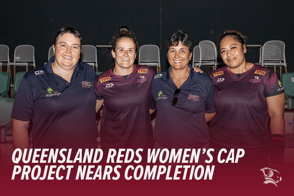 Queensland Reds Vanessa Bradley, Shannon Parry, Shirley Russell and Asi Mafi.