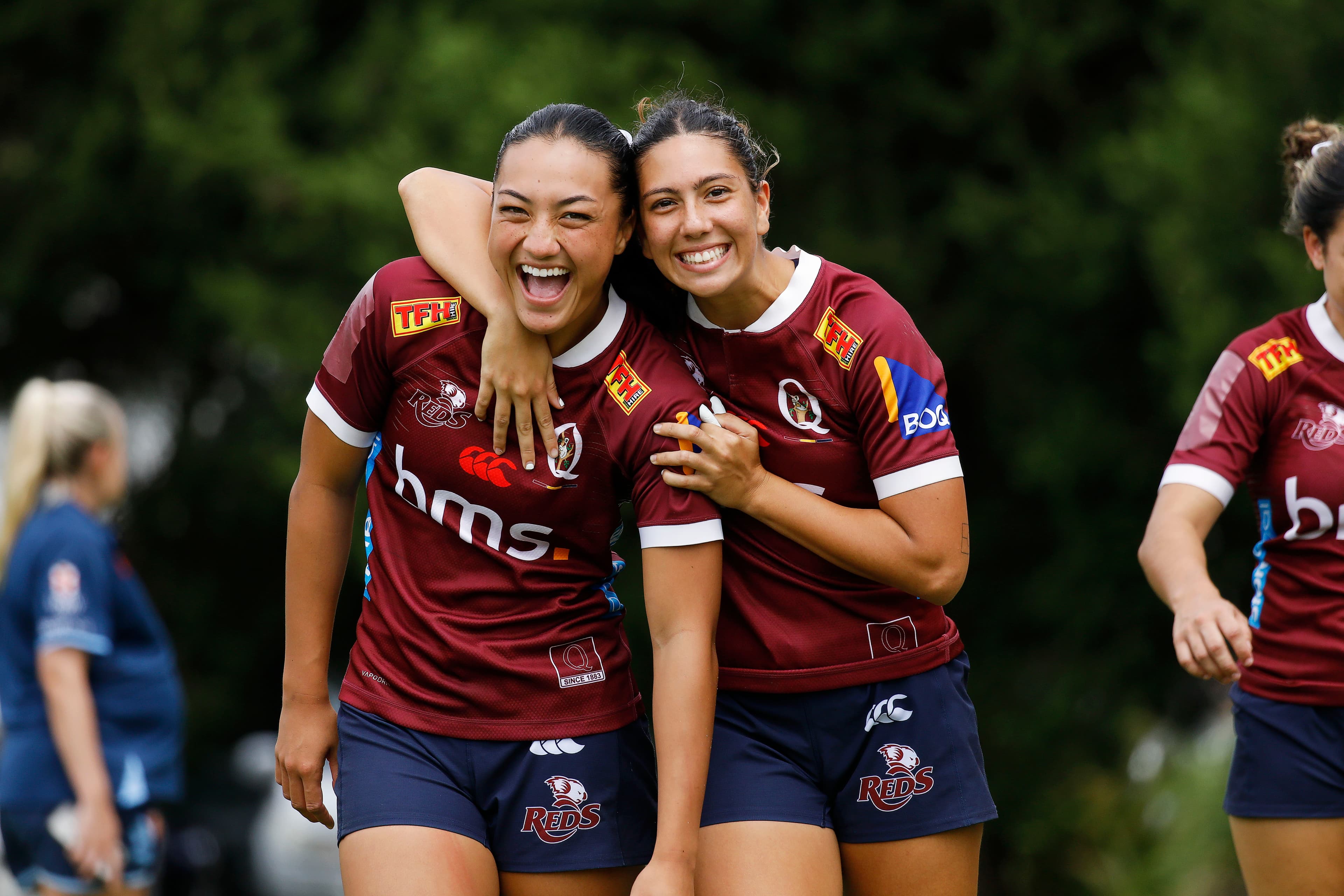 Rhani Hagan (right) sharing the Next Gen 7s fun with Kaelyn Passi