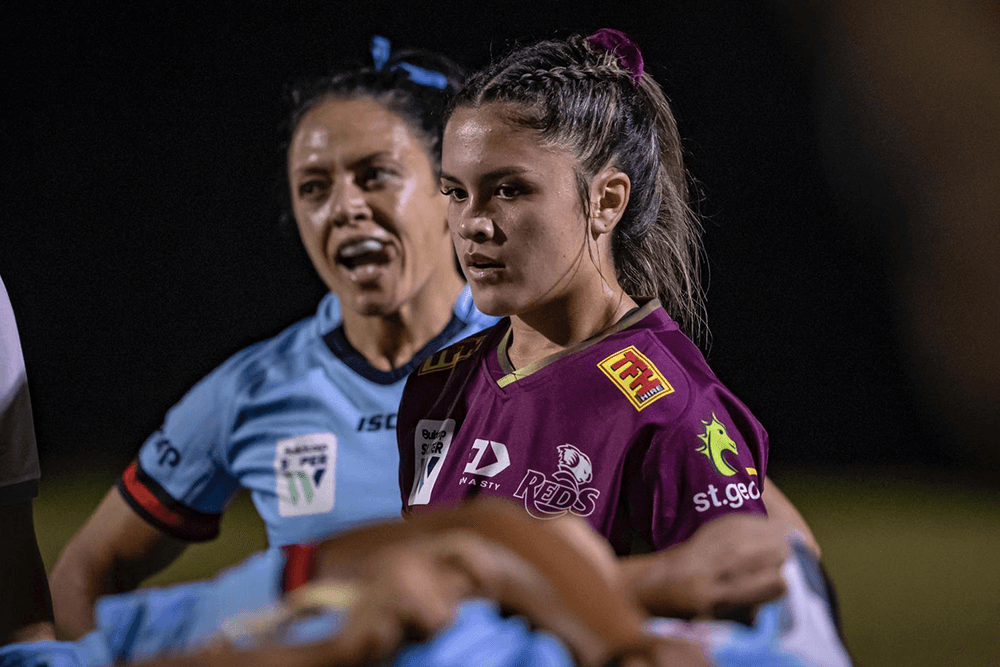 16-year-old scrumhalf Imogen Hei made her starting debut in the loss. Photo: QRU Media/Brendan Hertel.