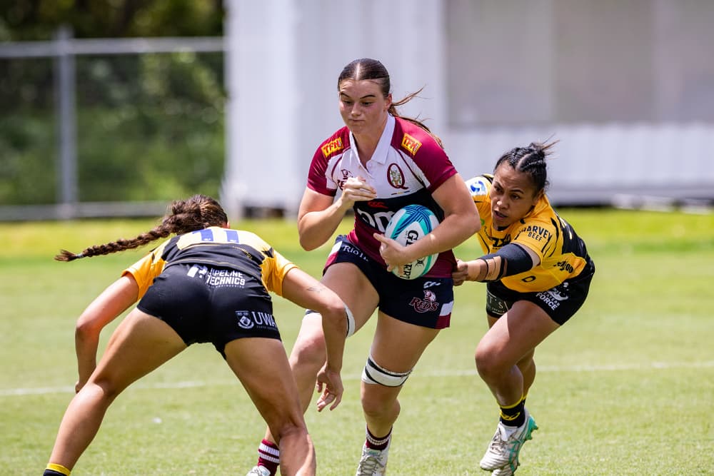 Jemma Bemrose in action against the Western Force at Ballymore 