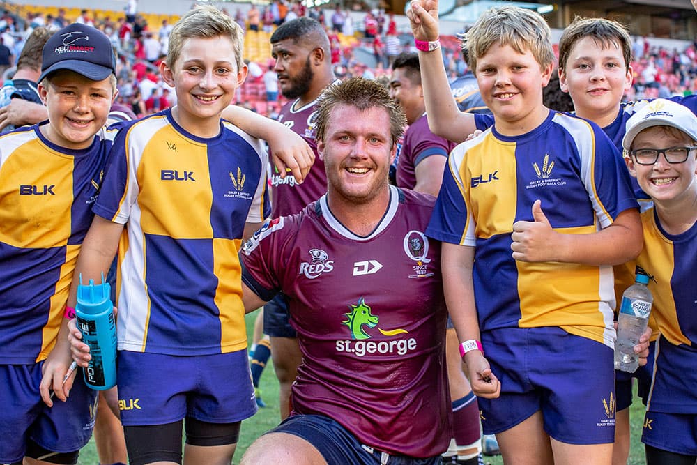 Harry Hoopert with fellow Dalby Wheatmen juniors. Photo: QRU/Brendan Hertel