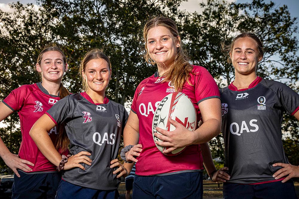 Faythe Manera, Gracie Wright, Bella Nasser and Amber Kimmel will captain their sides on the Sunshine Coast this weekend. Photo: QRU Media/Brendan Hertel.