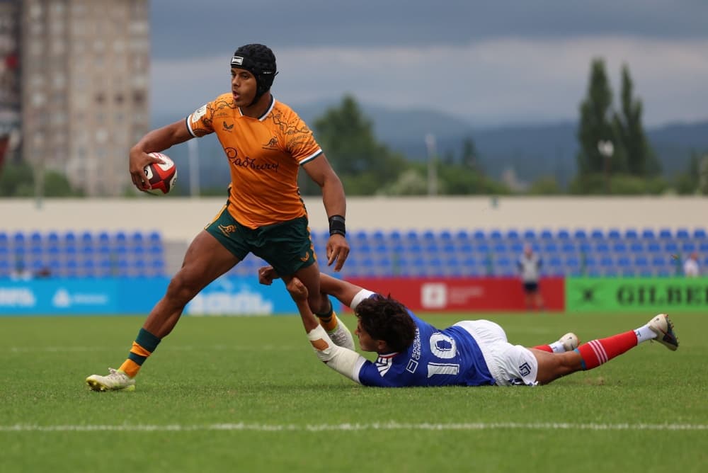 Australia U20 and Queensland Reds star Treyvon Pritchard is set for a significant stint on the sidelines after a narrow 38-36 loss to Wales. Photo: World Rugby