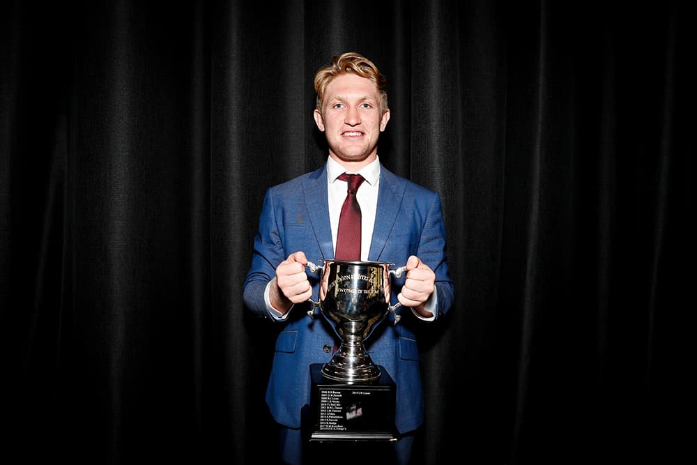 St.George Queensland Reds playmaker Isaac Lucas received the Newcomer of the Year Award at today's BDO Rugby Players Lunch. Photo: Getty Images