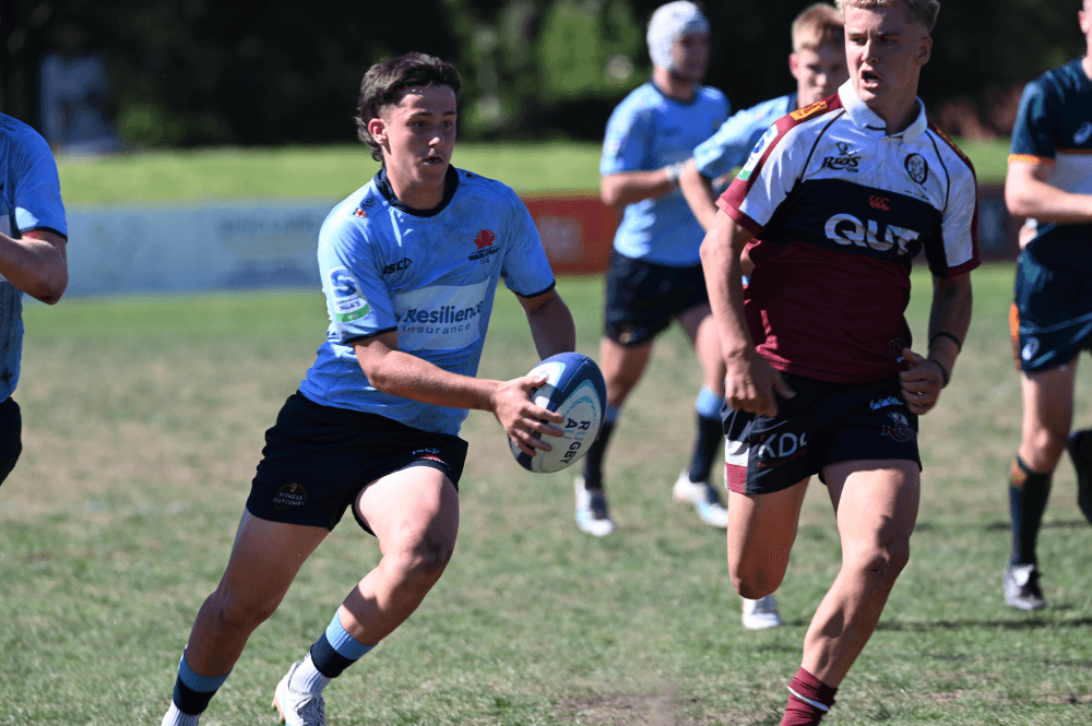 NSW Waratahs U16s and Queensland Reds U16s face off in the 2025 Super Rugby U16s Grand Final. Source: Supplied