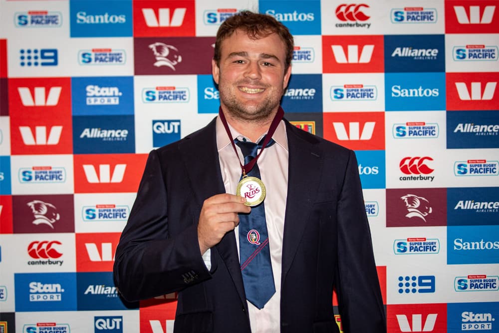 Harry Wilson claimed back-to-back Pilecki Medals at the Queensland Reds’ end of season awards dinner. 