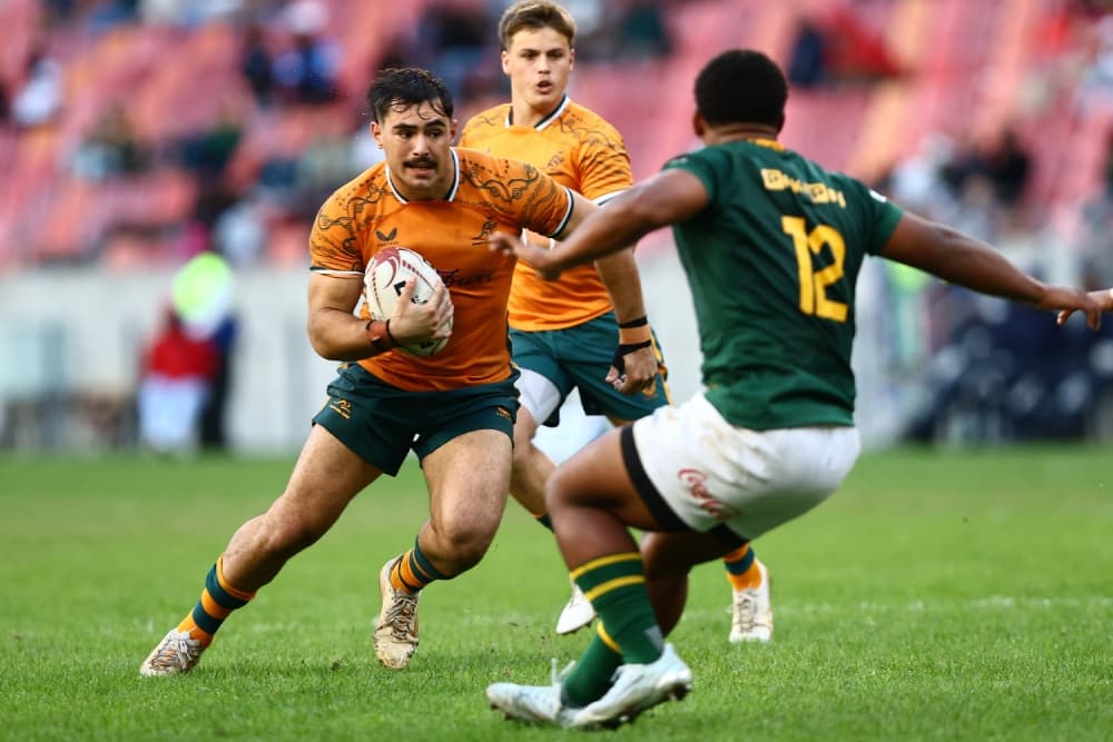 Centre Zach Fittler guided Australia to victory over Argentina to finish their Junior World Championship campaign. Photo: Getty Images