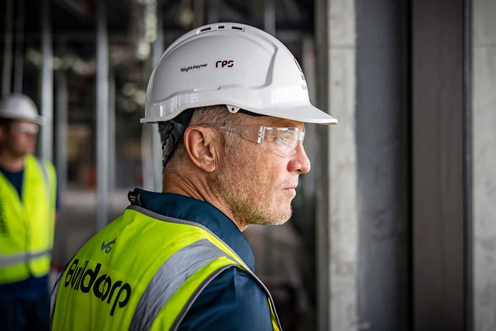 Paul Carozza inspecting the NRTC site at Ballymore. Photo: QRU Media