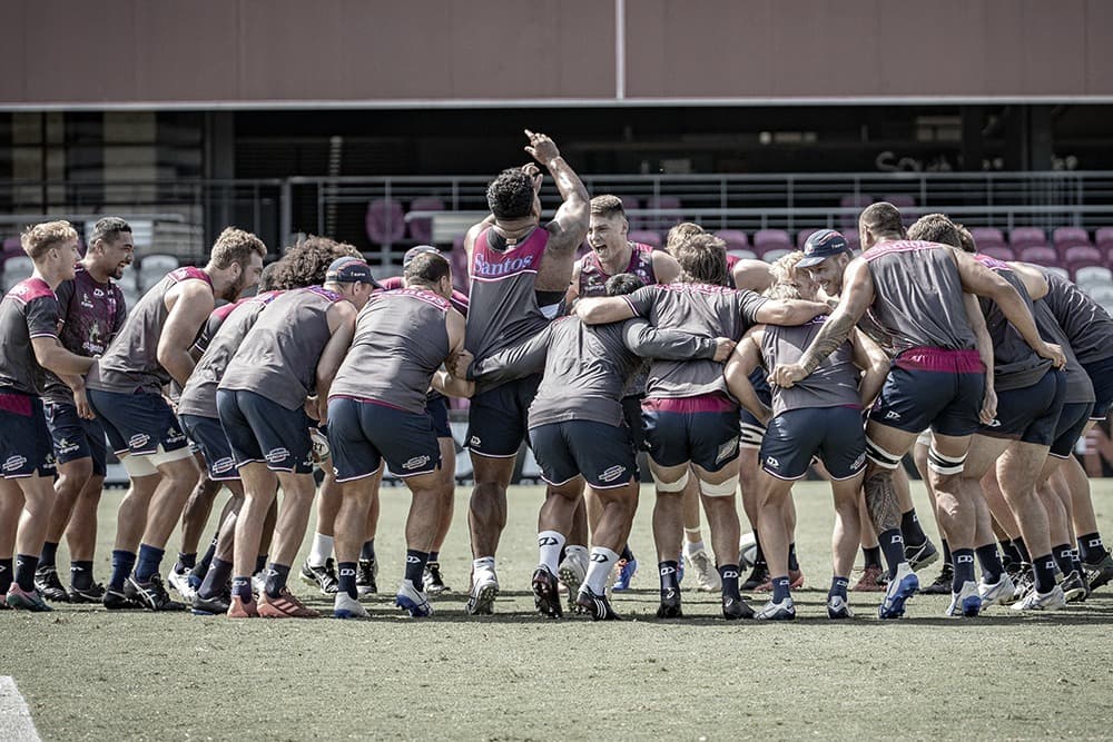 The Reds complete their captain's run at Ballymore. Photo: Brendan Hertel/QRU