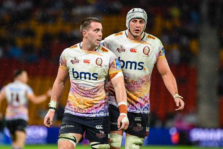 Reds forwards Joe Brial and Josh Canham