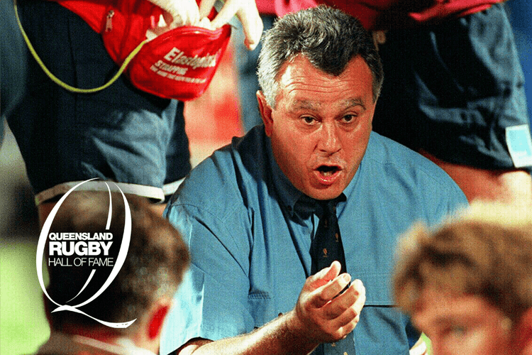 Former Queensland coach John Connolly in full cry. Photo courtesy The Courier-Mail