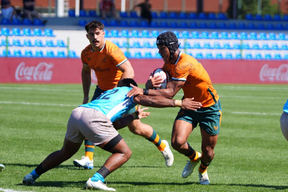Treyvon Pritchard was world-class for Australia U20 in their win over Fiji. Photo: World Rugby
