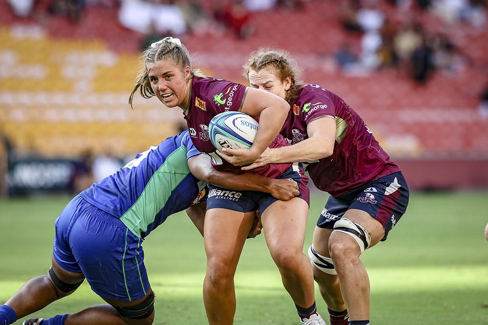 Sophie Holyman in action against the Fijiana Drua.