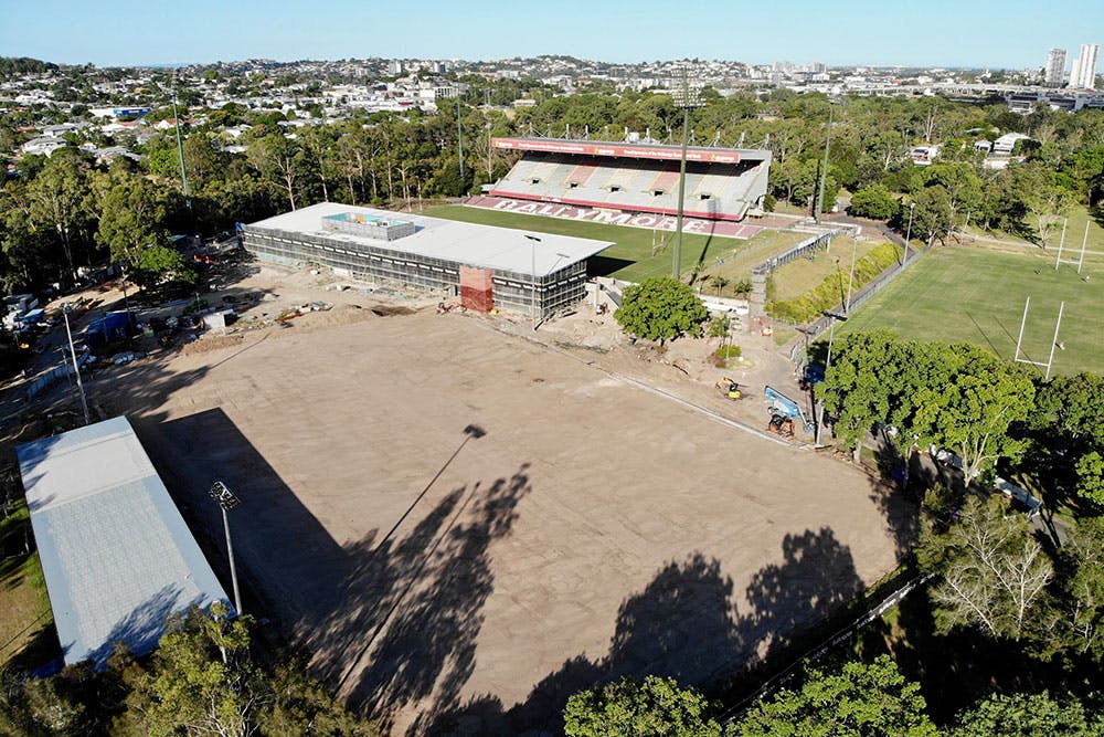 The new National Rugby Training Centre rising at Ballymore. Photo: Buildcorp 