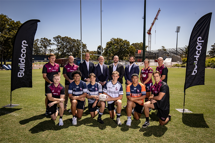 Buildcorp have been announced at the QRU's official construction partner and naming rights partner of the Buildcorp Reds Academy. Photo: QRU Media/Brendan Hertel.