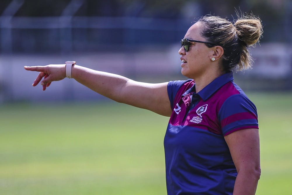 Moana Virtue will return for her second consecutive Super W season with Queensland as head coach. Photo: Brendan Hertel/QRU